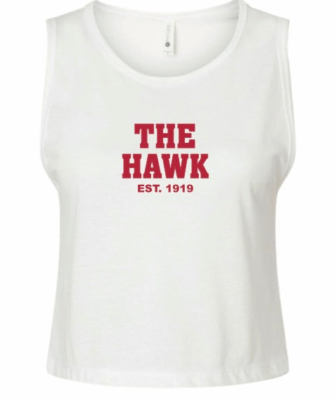 The Hawk Women's White Cropped Tank