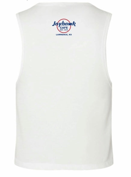 The Hawk Women's White Cropped Tank